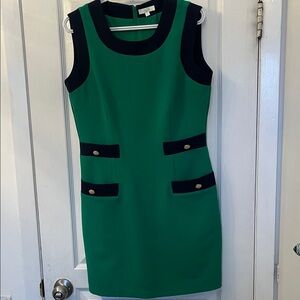 Jade Green and Black Mini Dress